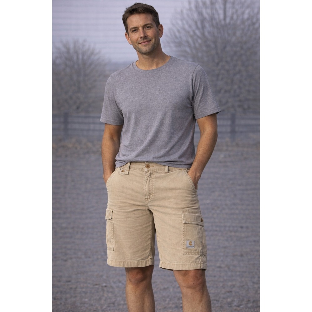 CARHARTT Cargo Shorts Utility Workwear Cotton Khaki‎ Men's Size 42